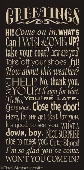 1420 - Front Door GREETING - The Stencilsmith