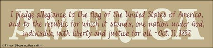 1441 - AMERICA I pledge allegiance - The Stencilsmith