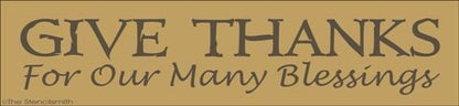 1538 - GIVE THANKS for our many blessings - The Stencilsmith