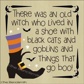 1561 - There was an old witch who lived in a shoe - The Stencilsmith