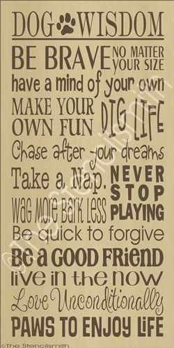 1619 - DOG WISDOM - The Stencilsmith