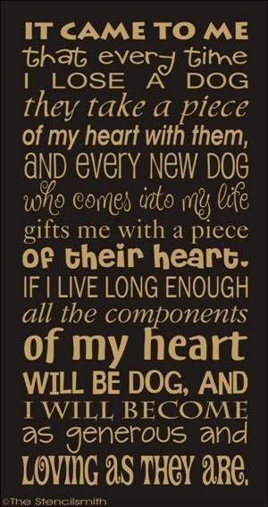 1621 - It came to me that every time .... DOGS - The Stencilsmith