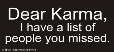 1822 - Dear Karma - The Stencilsmith