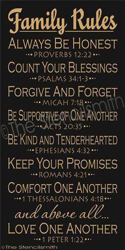 1942 - Family Rules ... scripture - The Stencilsmith