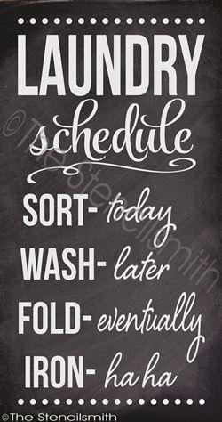 2376 - Laundry Schedule - The Stencilsmith