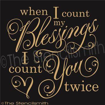 2518 - When I Count My Blessings Stencil