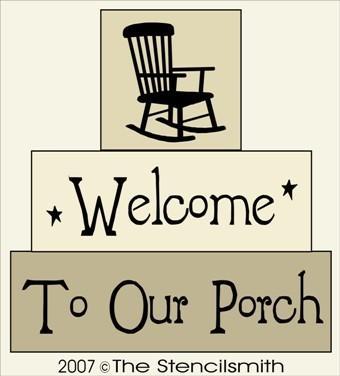 2847 - Welcome to our Porch - BLOCK Stencils