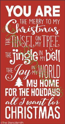2920 - YOU ARE ...my Christmas - The Stencilsmith