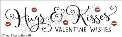 2966 - Hugs & Kisses Valentine Wishes - The Stencilsmith