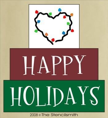296 - Happy Holidays - block set - The Stencilsmith