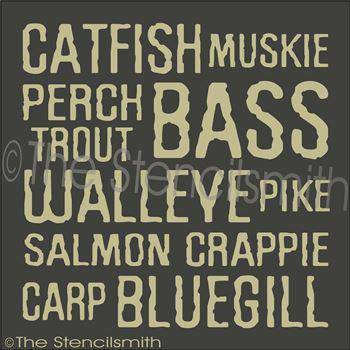 3181 - Freshwater Fish - The Stencilsmith