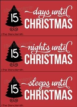 3627 - nights / sleeps until Christmas - The Stencilsmith
