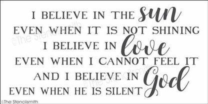 3735 - I believe in the sun - The Stencilsmith