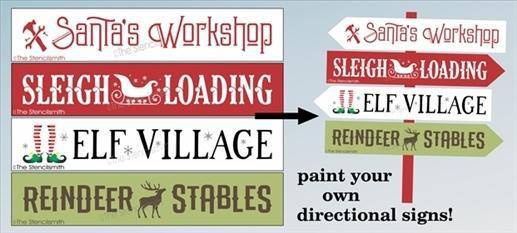 3778 - North Pole Directional Stencils - The Stencilsmith