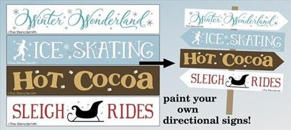 3780 - Winter Directional Stencils - The Stencilsmith