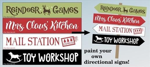 3791 - North Pole directional stencils - The Stencilsmith