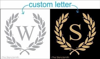 4040 - Laurel Wreath Monogram - The Stencilsmith