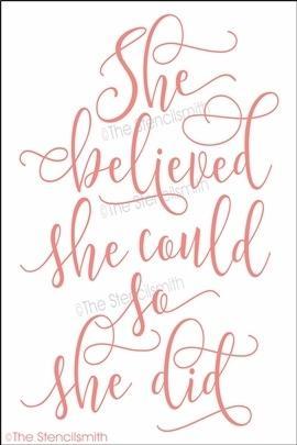 4114 - she believed she could - The Stencilsmith