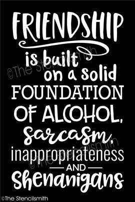 4595 - Friendship is built on a solid - The Stencilsmith