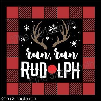 Run Run Rudolph Sign 4787 Run Run Rudolph Stencil – The Stencilsmith