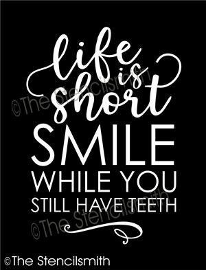 5002 - life is short smile - The Stencilsmith