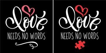 5312 - love needs no words - The Stencilsmith