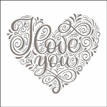 5345 - I love you heart - The Stencilsmith