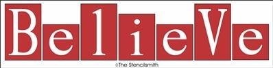 5372 - BELIEVE (letter blocks) - The Stencilsmith