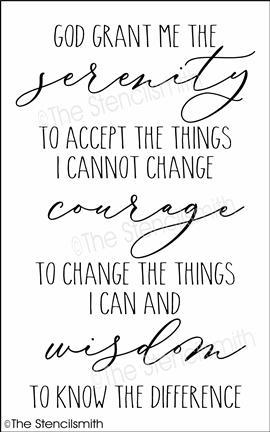 5463 - Serenity Prayer stencil