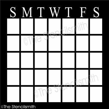 5500 - blank calendar - The Stencilsmith
