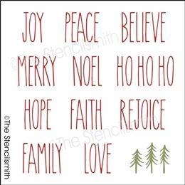 5575 - Christmas words - The Stencilsmith