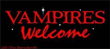 575 - Vampires Welcome stencil – The Stencilsmith