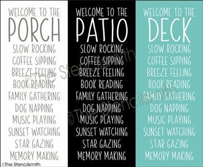 6130 - Welcome to the porch / patio / deck - The Stencilsmith