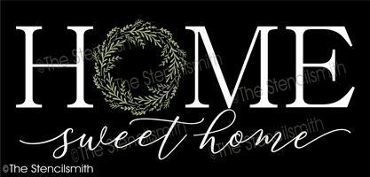 6186 - home sweet home (wreath) - The Stencilsmith
