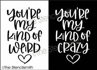 6352 - You're my kind of weird / crazy - The Stencilsmith