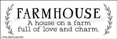 6570 - Farmhouse a house on a farm - The Stencilsmith