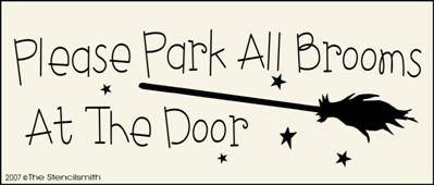 Please park all brooms at the door - The Stencilsmith
