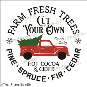 7161 - farm fresh trees - The Stencilsmith