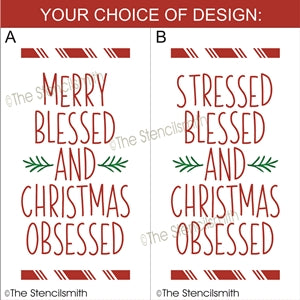 7174 - blessed and Christmas obsessed - The Stencilsmith