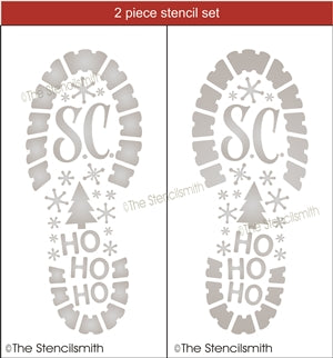 7181 - Santa footprints (2 pc set) - The Stencilsmith