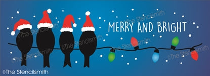 7201 - Merry and Bright (birds) - The Stencilsmith