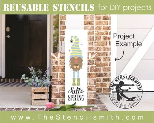 7264 - hello spring (gnome) - The Stencilsmith