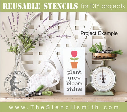 7274 - plant grow bloom - The Stencilsmith