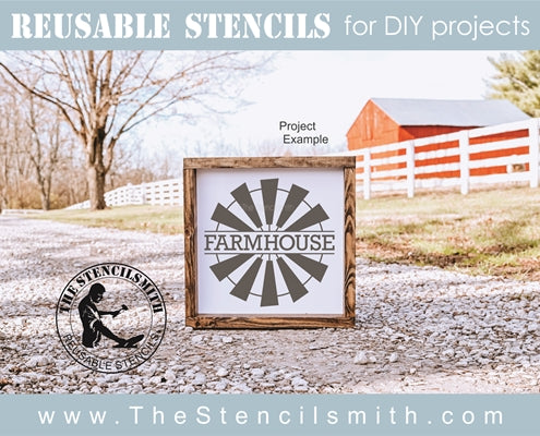 7278 - farmhouse (windmill) - The Stencilsmith