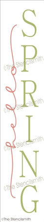hello spring vertical reusable stencil for porch signs – The Stencilsmith
