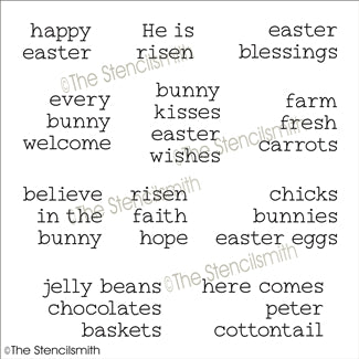 Easter Words Cookie Stencil