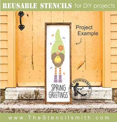 7293 - spring greetings (gnome) - The Stencilsmith