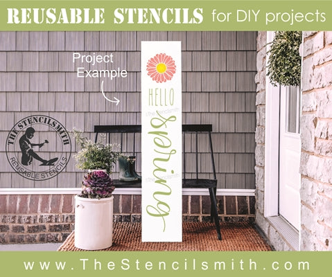 hello spring summer autumn vertical reusable stencils for porch signs ...
