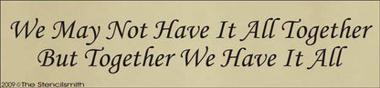 743 - We may not have it together ... - The Stencilsmith