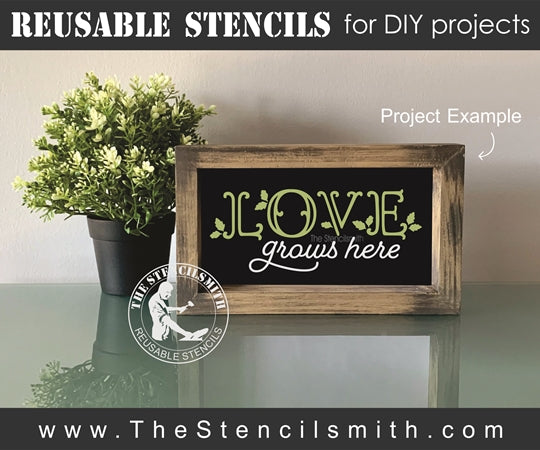 7483 - love grows here - The Stencilsmith
